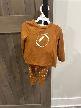 Target Kids Matching Set - Rust Orange Football Print